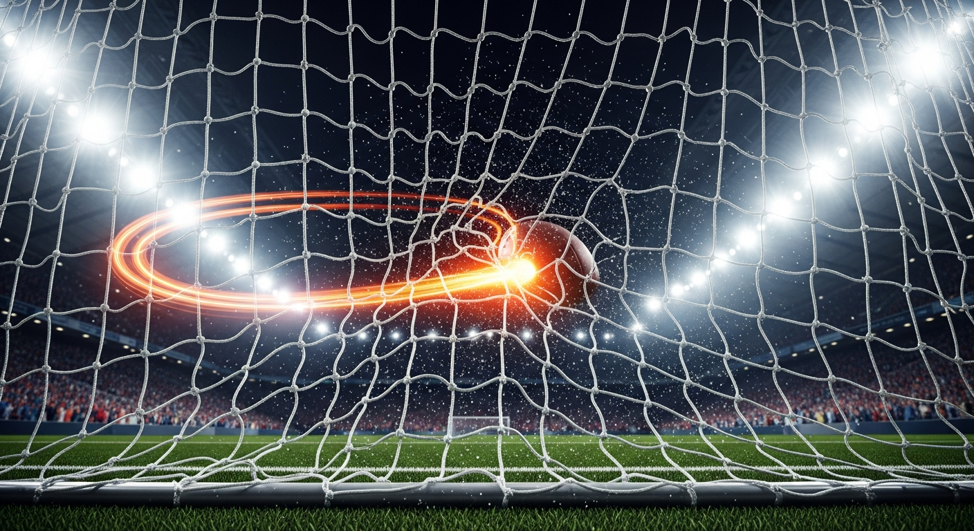 Ball hitting the net